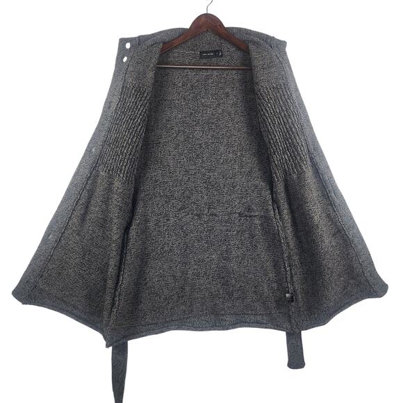 The Limited Vintage Gray Knit Cardigan Women’s SZ LG Chunky Knit Belted EUC - Picture 2 of 14